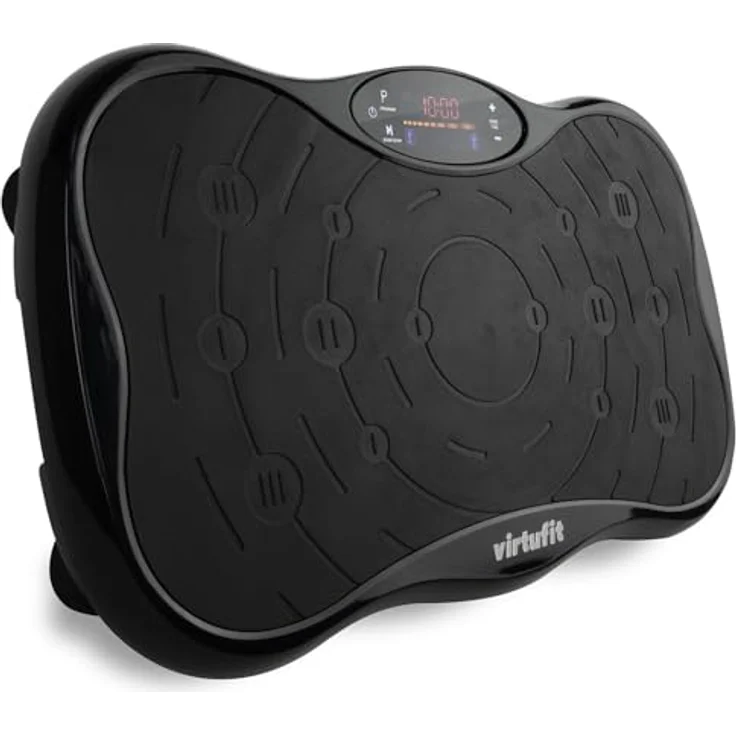 VirtuFit Fitness-Vibrationsplatte - Fitness Powerplate - 10 Trainingsprogramme - 99 Geschwindigkeitsstufen - Ausdauertrainingsgerät, Schwarz – Bild 2