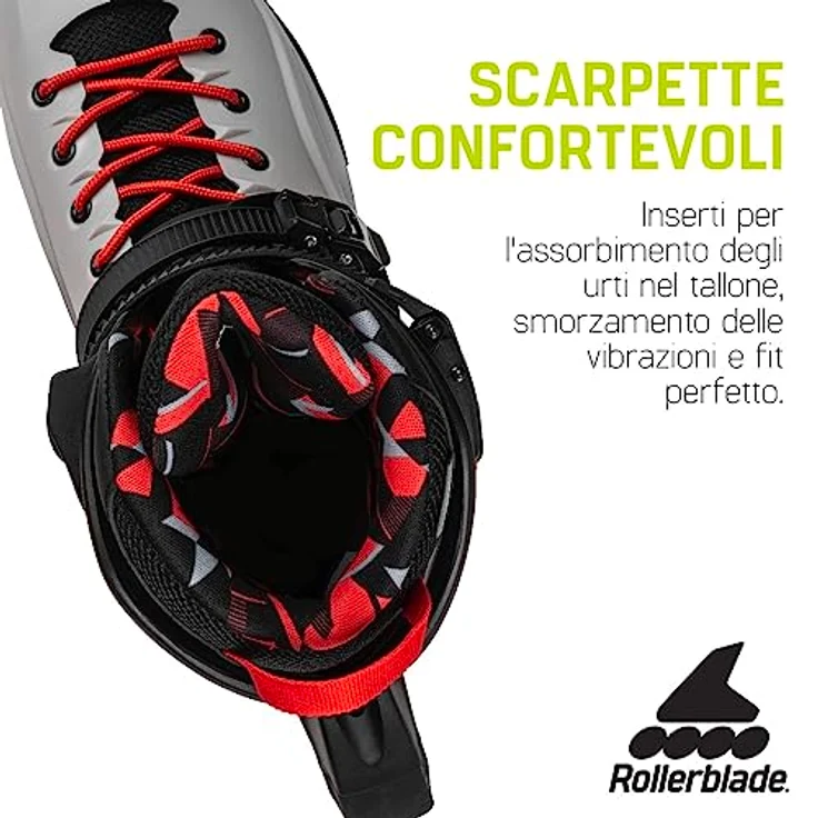 Rollerblade RB Pro X Inline-Skates, Weiß/Schwarz, 45°-Schnallen-System, anatomische Polsterung, 80 mm Supreme Räder – Bild 4