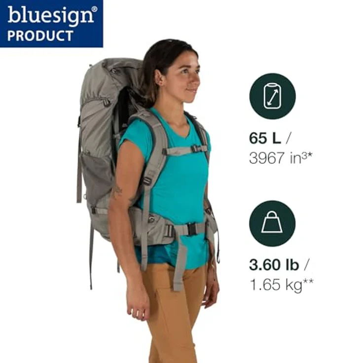 Osprey Renn 65, Trekkingrucksack 67 cm, 100% Polyester in Schwarz – Bild 2