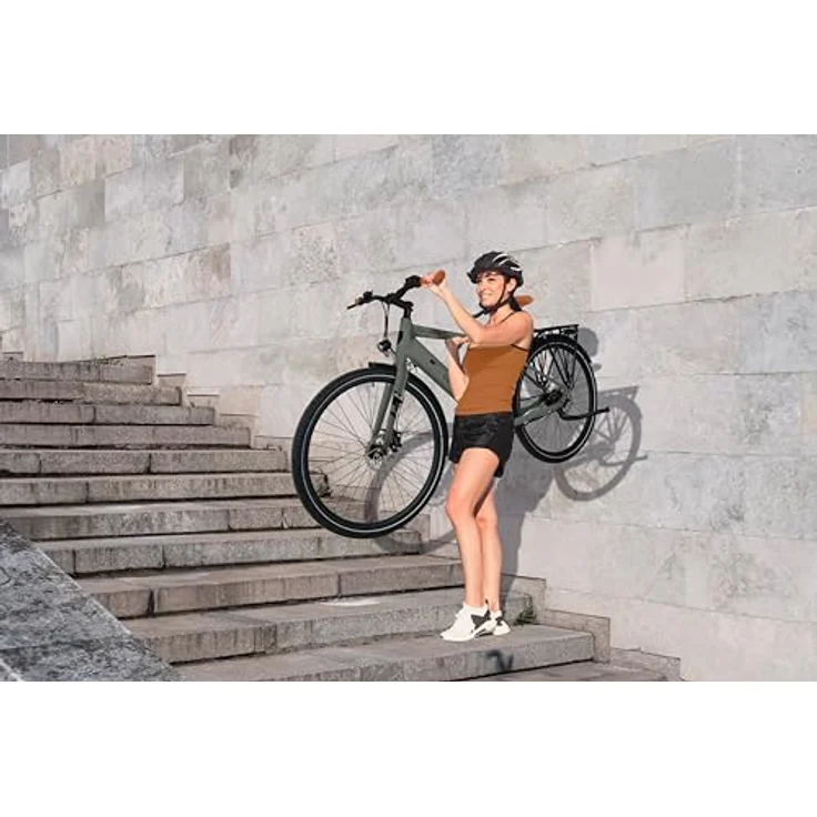 SachsenRAD Allrounder Urban Trekking E-Bike C3T, ultraleicht mit Riemenantrieb und Drehmomentsensor, 28 Zoll, 18 kg, Damen und Herren, grau – Bild 4