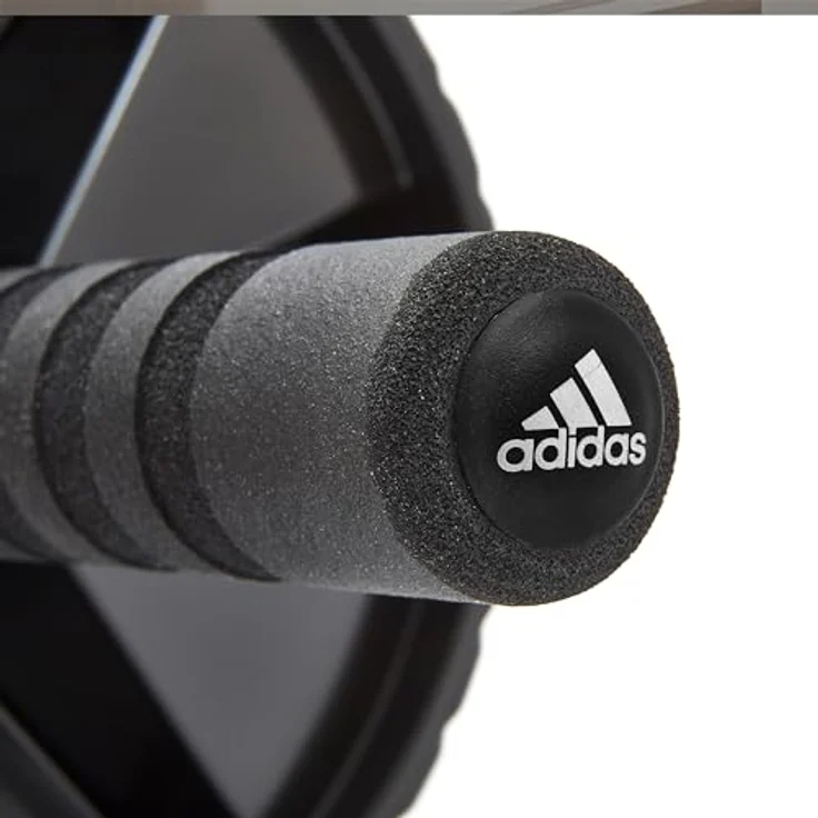 adidas Bewegungsrad Ab Wheel Bauchtrainer für zuhause-anspruchsvolles Home Workout für den Oberkörper, geeignet für Anfänger, Fortgeschrittene und Profis, Schwarz, One Size – Bild 2