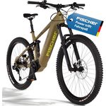 FISCHER Fahrrad E-Bike Mountainbike MONTIS 10.0i Fully, 12 Gang SRAM SX, 711 Wh Akku, BROSE Mittelmotor, hydraulische SHIMANO Scheibenbremse, Olive matt