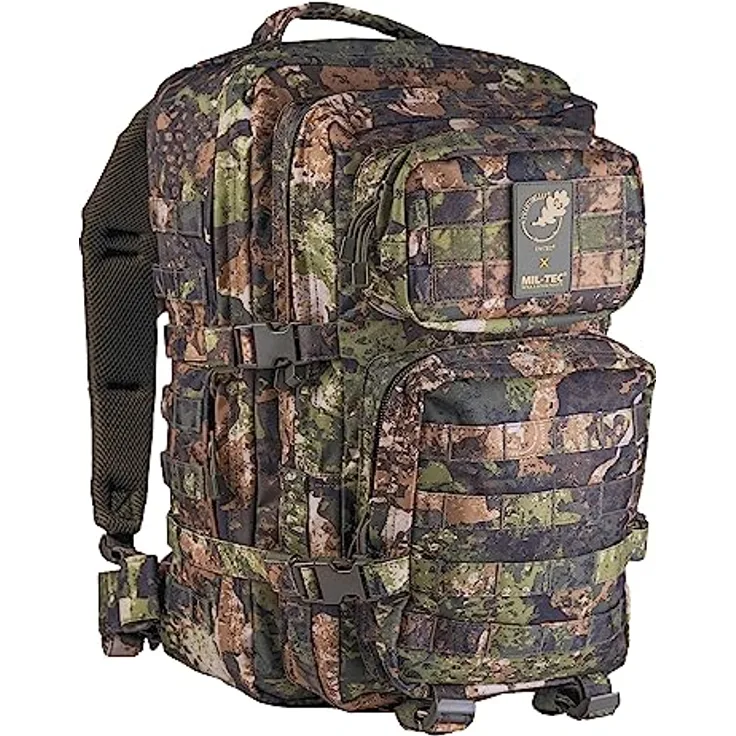 Mil-Tec US Assault Pack Tagesrucksack (36L), Taktischer Militär Rucksack mit MOLLE-System, Wasserabweisend, Ergonomisches Tragesystem, Ideal für Outdoor und Camping
