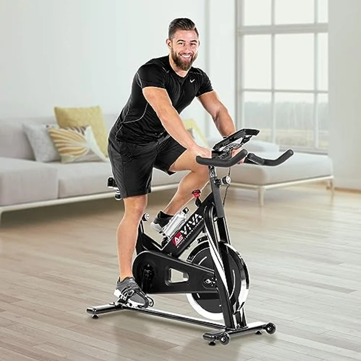 AsVIVA Indoor Cycle Speedbike S14 Bluetooth | inkl. SPD Klickpedale & Brustgurt (Pulsgurt) | 23kg Schwungmasse | App kompatibel | stufenlose Widerstandseinstellung – Bild 2