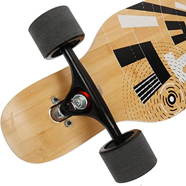 FunTomia Longboard Mach1 Speed, 106 cm Drop Through Cruiser mit 3 Flex Stufen und T-Tool, für 25 bis 122 kg – Bild 5