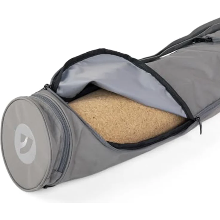 bodhi Yogamatten Tasche Asana Bag XL 70 grau, leichte Polyester/Polyamide Tasche mit Außentasche für 70 cm breite Matten – Bild 3