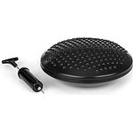 BoarderKING Balancekissen für das Indoorboard inkl. Pumpe, Fitness Rückentraining Ballsitzkissen Gleichgewichtskissen Balancetrainer Luftkissen Sitzkissen, Zubehör, 30 x 5 cm (ØxH) schwarz