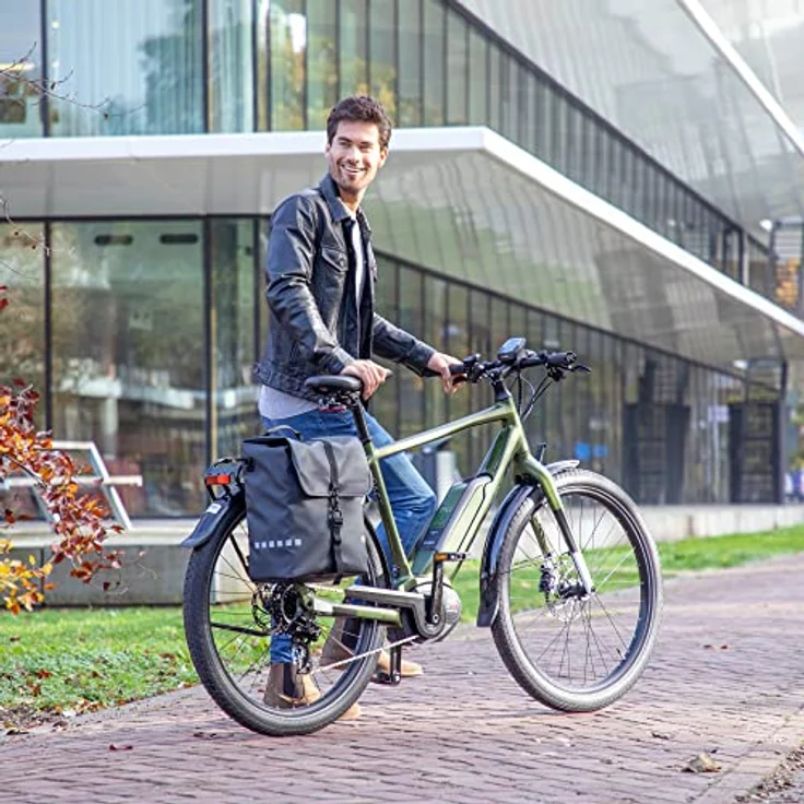 New Looxs Odense Single, Velotasche mit 17,5 Litern Volumen, abnehmbar, zwei Reißverschlussfächer, für E-Bikes geeignet – Bild 7