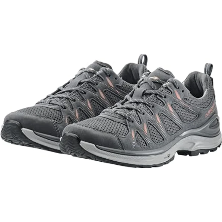 Lowa Innox Evo II Low, All-Terrain Wanderschuh aus Synthetik/Textil, atmungsaktiv, 860g, Farbe asphalt/lachs – Bild 5