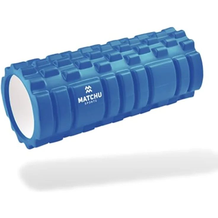 MATCHU Faszienrolle Massageroller, Mittel, 33x14 cm, Blau, EVA Foam, für Selbstmassage und Muskelentspannung – Bild 1