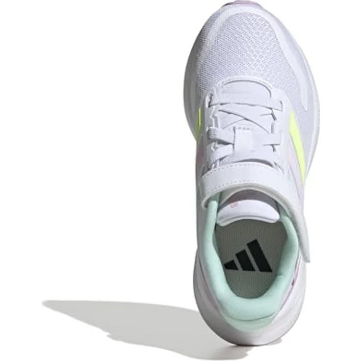 adidas Runfalcon 5 EL C, Laufschuhe für Mädchen, White/Mint/Pink, Cloudfoam Sohle, atmungsaktives Mesh-Design – Bild 7