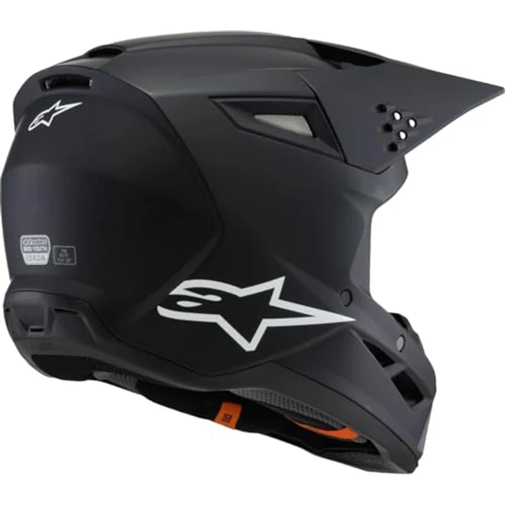 Alpinestars SM3 Youth Helm, Kinder MX- und Offroad-Helm, Schwarz, leicht, mit ECE 06-Zertifizierung – Bild 5