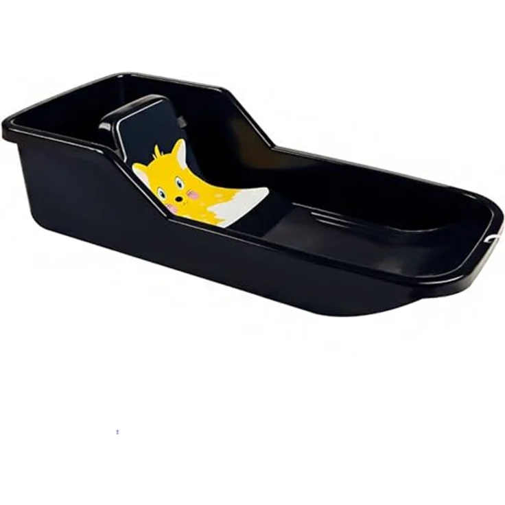 Hamax Baby Bob, Babyschlitten mit hoher Rückenlehne und ergonomischem Sitz, robuster Kunststoff, ideal für Kleinkinder, Schwarz