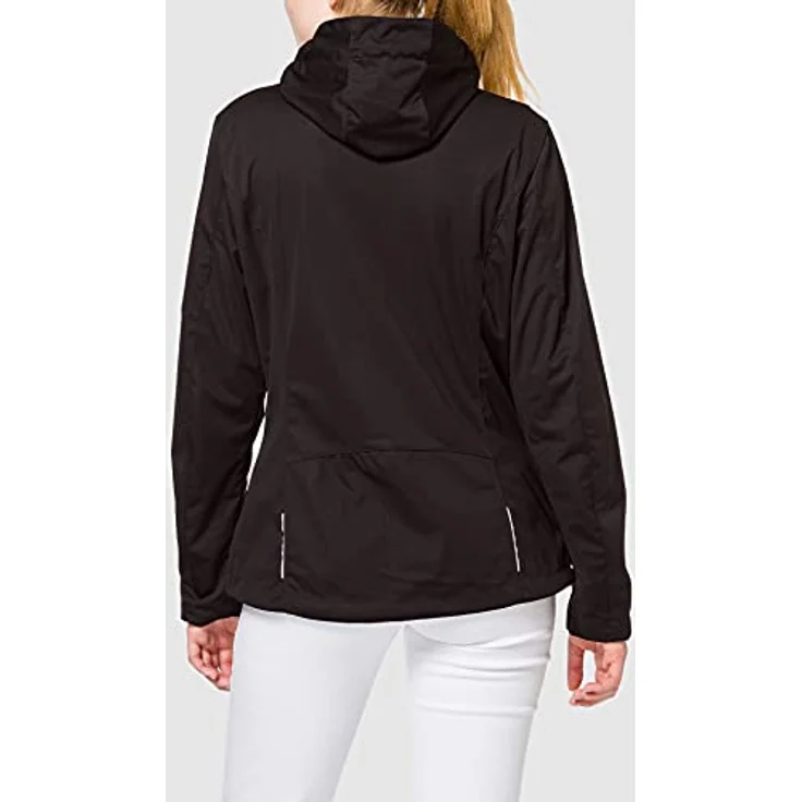 CMP Woman Jacket Zip Hood U901, 3-lagige Softshell Skijacke, winddicht und wasserfest, schwarz, Größe 48 – Bild 3