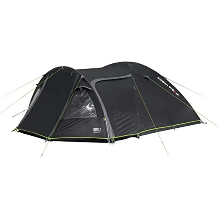 High Peak Kuppelzelt Mesos 4, Campingzelt mit Vorbau, 4.000 mm wasserdicht, Ventilationssystem, dunkelgrau/grün – Bild 3