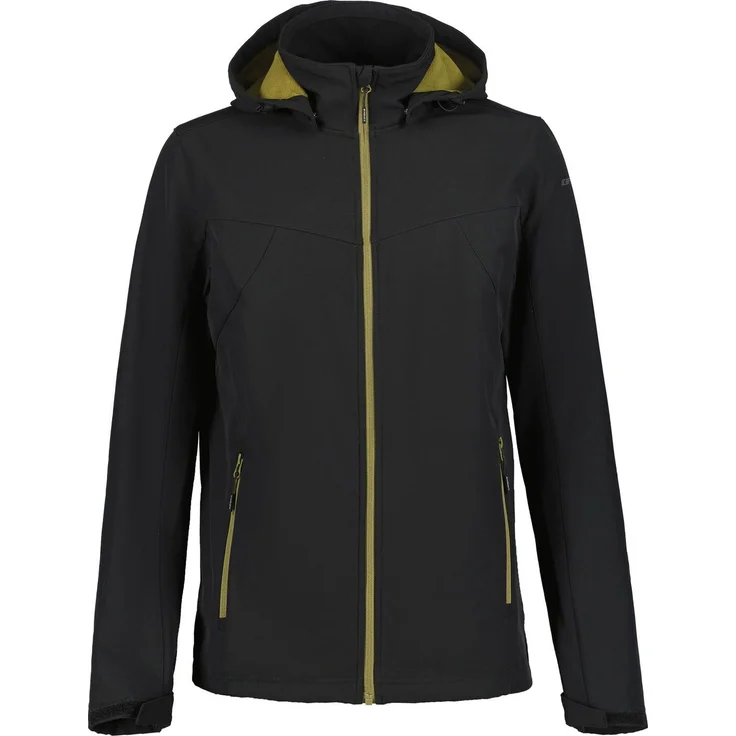 Icepeak Brimfield Softshelljacke, schwarz, atmungsaktiv und wasserabweisend, 8000 mm Wassersäule