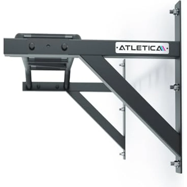 Atletica Multi-Grip Klimmzugstange | Stabile Wandhalterung | Für Explosive Übungen geeignet | 117 cm breit und 56 cm tief – Bild 2