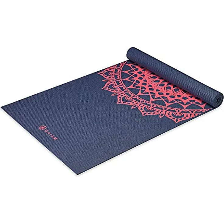 Gaiam Yoga-Matte Pink Marrakesh, rutschfeste PVC-Matte, 68"L x 24"W x 4mm, leicht und langlebig
