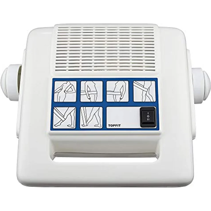 MASPO Bandmassagegerät MASPO Topfit 3000 PROFI Bandmassagegerät inkl. 3 Massagegurten, blau/weiß – Bild 3