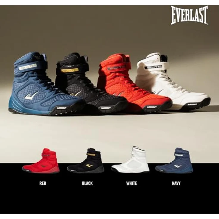 Everlast Elite 2 Boxing Shoes, Boxschuhe in Schwarz, EU 46 mit optimalem Grip und atmungsaktivem Material – Bild 6