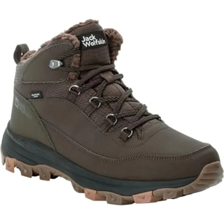 Jack Wolfskin Everquest Texapore Mid M, Winterschuh Herren mit isolierender TEXAPORE Membran, dunkelbraun, Größe 40,5 – Bild 4
