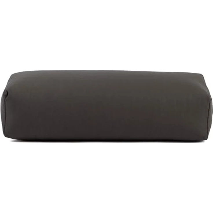 Bodhi Yoga Salamba Bolster Eco | Waschbarer Bezug aus 100% Bio-Baumwolle | Yogarolle eckig mit Bio Dinkelfüllung | Yogakissen groß für Restoratives Yoga | Maße: 63,5 x 26,5 x 20,5 cm (anthrazit) - Preisvergleich – Bild 2