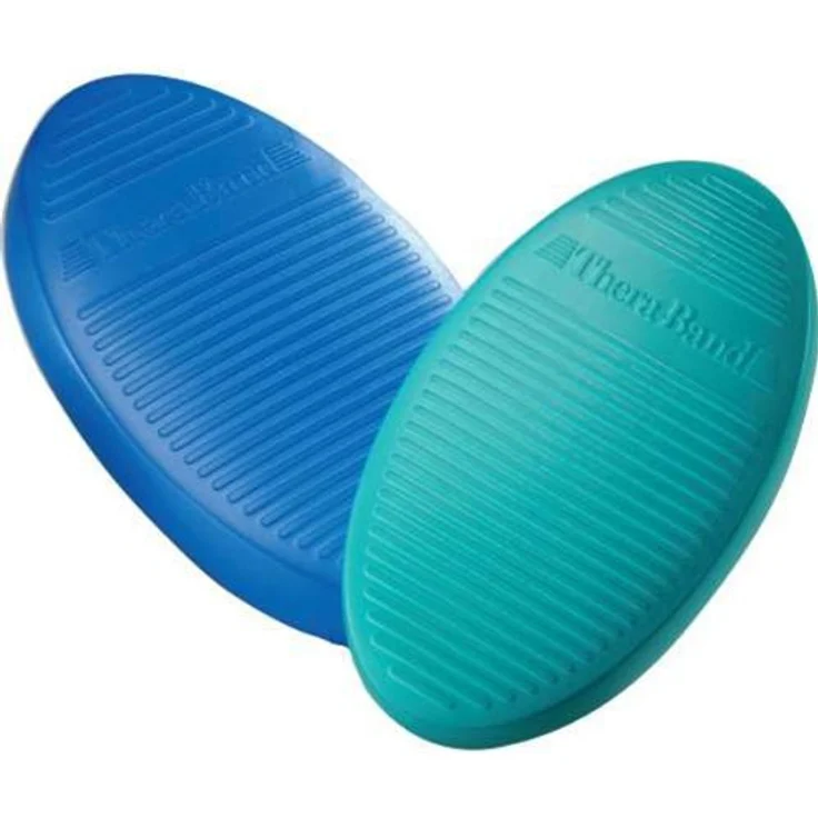 Sport-Tec Thera Band Stabilitätstrainer Gleichgewicht Koordination Balancepad mittel BLAU, Schwarz mit Noppenoberfläche – Bild 1