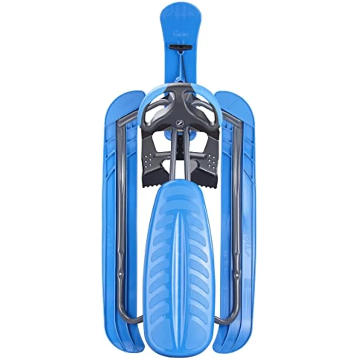 STIGA Snowracer Curve – Robuster Lenkschlitten mit Bremse und Zugseilwinde – Stahlrahmen Bobschlitten für Kinder und Erwachsene bis 90 kg – Winter Schlitten ab 7 Jahren, Blau – Bild 3