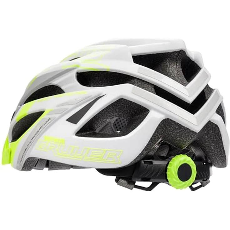 meteor GRUVER MTB Fahrradhelm, für Herren, Damen und Kinder, Größe M (55-58 cm), weiß/grün – Bild 8