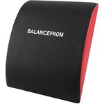 BalanceFrom Bauchmuskeltrainer, Bauchmuskeltrainer, Crunch-Roller, Unisex, Kernmatte., schwarz/rot