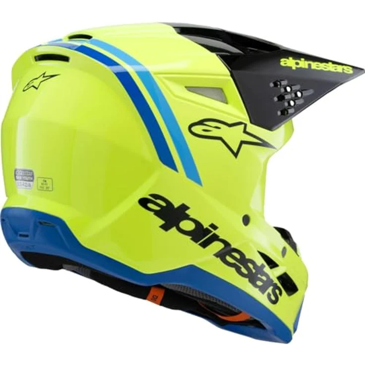 Alpinestars SM3 Radium Kinder Helm, leicht, MX- und Enduro-optimiert, gelb/schwarz/beige – Bild 5