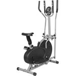 GORILLA SPORTS Crosstrainer mit Trainingscomputer und Pulsmesser, bis 110 kg - Ellipsentrainer in Grau - Preisvergleich