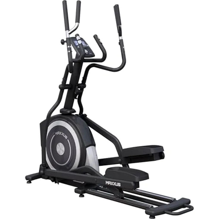 MAXXUS Crosstrainer CX 7.8 - Verstellbar, 26kg Schwungmasse, 12 Programme, 16 Widerstandsstufen, Magnetbremssystem, 180kg, Flaschenhalter, Handpulssensoren - Ellipsentrainer für Zuhause, Heimtrainer