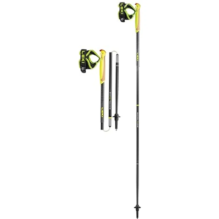 LEKI Evotrail FX.One TA Trailrunningstöcke, Aluminium, faltbar, Black-Neonyellow-dk Anthracite, 110CM – Bild 2