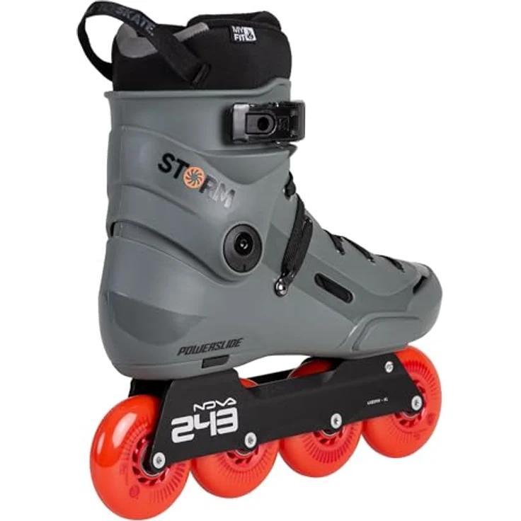 Powerslide Storm Meteor 80 Inlineskates, Urban Freeride Skates mit MYFIT Fat Boy Innenschuh, 4x80mm Rollen, ABEC 9 Kugellager, breite Passform – Bild 3