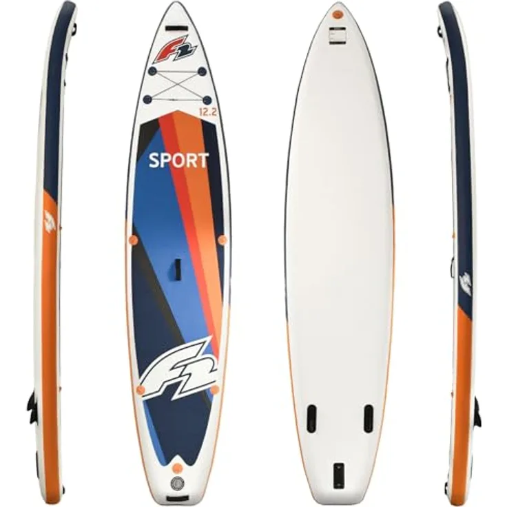 F2 Sport Touring SUP Board Only 12'2, Touring-Board für lange Strecken, Multicolor, 344l Volumen, 170kg max. Benutzergewicht