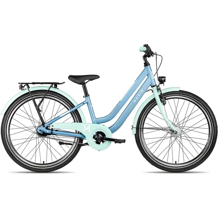 Maxim Kinderfahrrad Maxim Luna 24-7 Nexus, 7-Gang Nabenschaltung Rücktritt, V-Brake, Straßenverkehrsausstattung, blau/mint