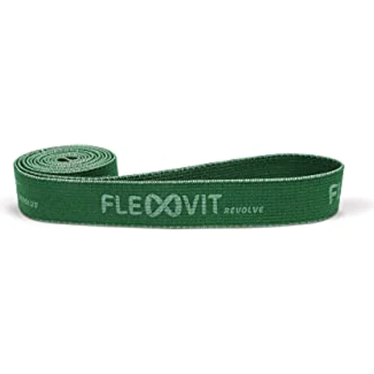 FLEXVIT Revolve Fitnessband 4er Set, hypoallergene Pilates-Bänder in hellgrau, grün, blau und schwarz, geeignet für Ganzkörpertraining, HIT und Stabilisation, waschbar, 4 Stärken für Anfänger und Profis – Bild 4