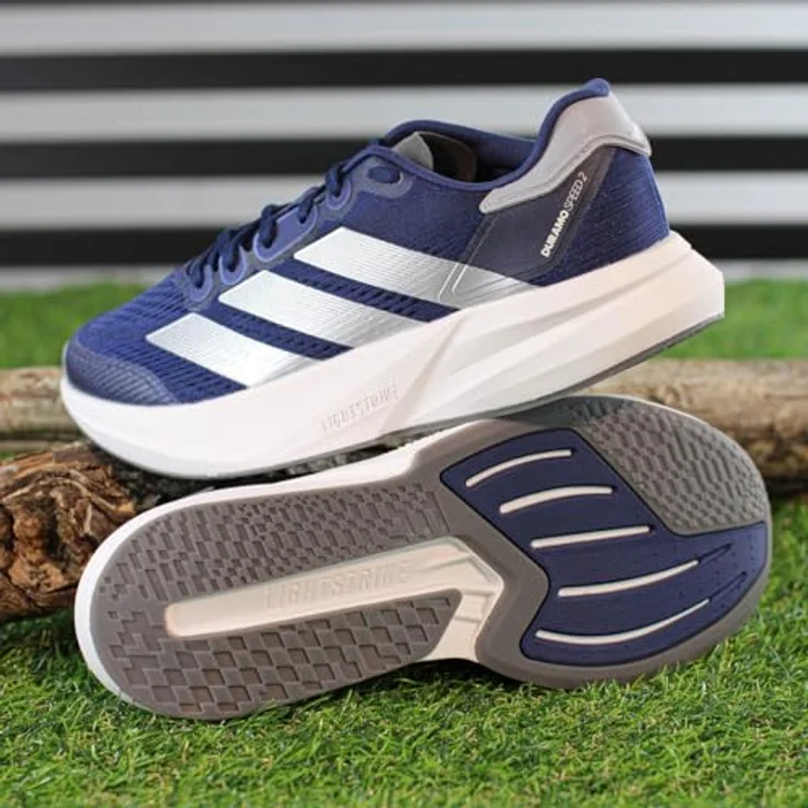 Adidas Duramo Speed 2M Laufschuhe Herren, atmungsaktives Mesh-Obermaterial, reaktionsfreudige Dämpfung, zuverlässiger Grip, schwarz – Bild 2