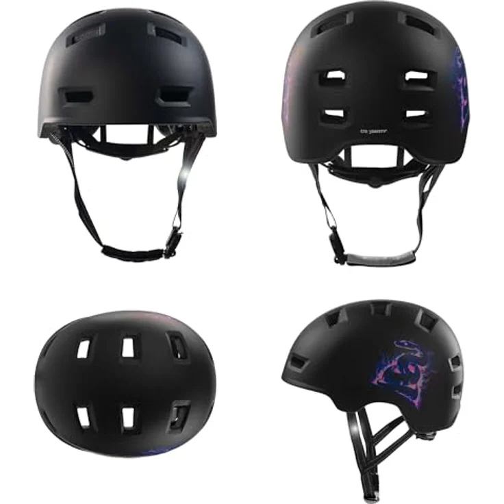 Crazy Safety Rampage Snake, Velohelm, (57 - 61 cm) mit optimalem Schutz, ergonomischer Bauweise und effektiver Belüftung – Bild 2