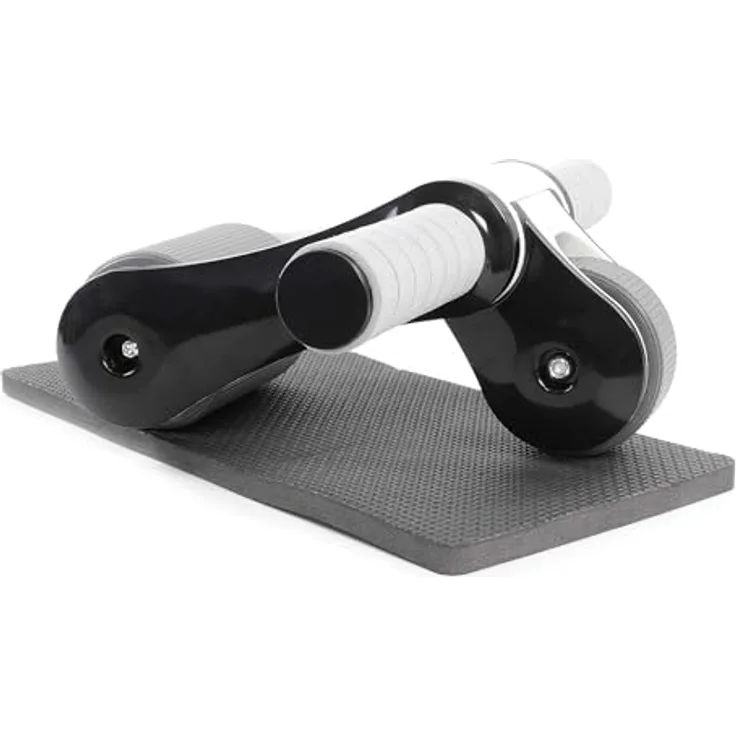LUXTRI Bauchroller mit Kniematte, klappbar, 240 x 170 mm, 2 Räder, Bauchmuskeltrainer für Oberkörpertraining, bis 120 kg belastbar