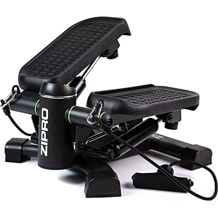 Zipro Roam Stepper Mini-Fitnessgerät inkl. LCD-Trainingscomputer mit vielen Funktionen Fitnesstraining für Zuhause Heimtrainer Swingstepper für Bein- und Po-Training verschleißfrei 5942617 Schwarz – Bild 1