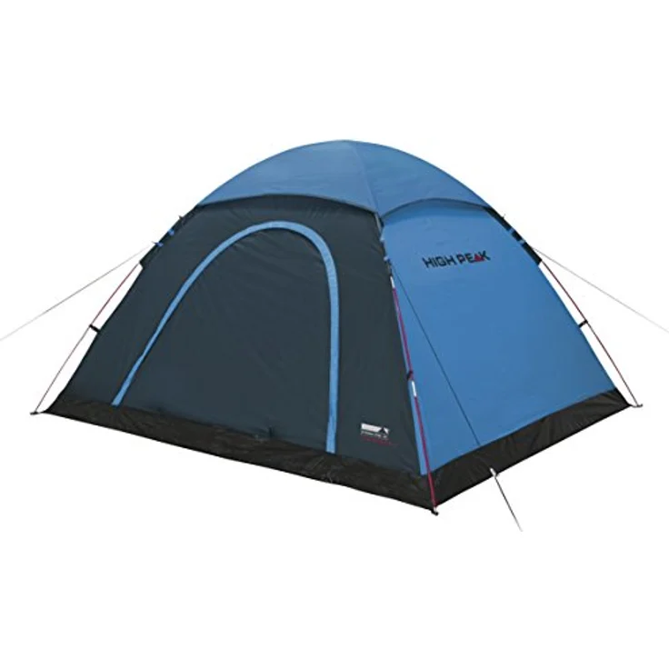 High Peak Kuppelzelt Monodome XL, Campingzelt für 4 Personen, Igluzelt, Festivalzelt mit Wannenboden, 1500mm wasserdicht, Freistehend, Hochentlüftung, Moskitoschutz, blau – Bild 2