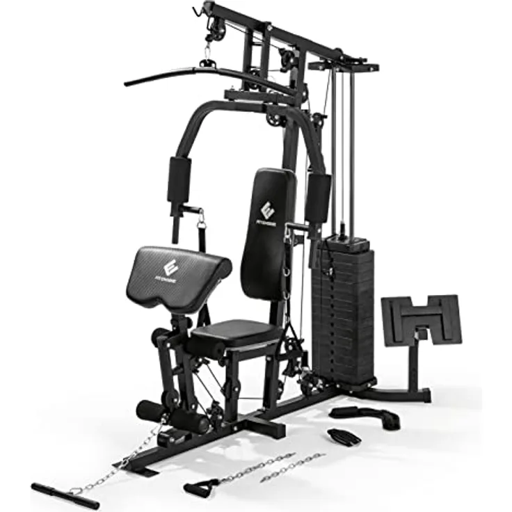 FitEngine Kraftstation | Multifunktions-Homegym für den ganzen Körper | Bis zu 67 kg einstellbare Gewichte | Hochwertiges Stahlmaterial
