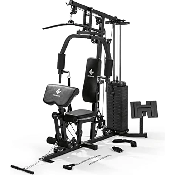 FitEngine Kraftstation | Multifunktions-Homegym für den ganzen Körper | Bis zu 67 kg einstellbare Gewichte | Hochwertiges Stahlmaterial – Bild 1