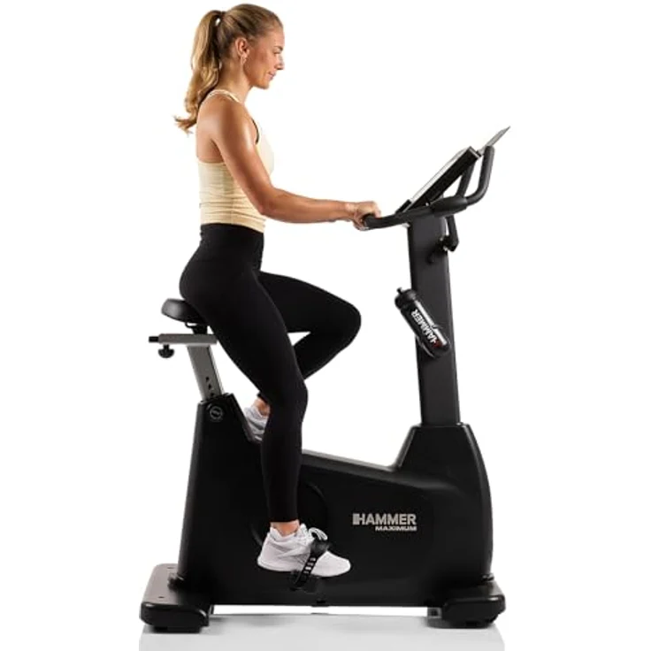 HAMMER Ergometer UB 8000 ´25, leiser Heimtrainer mit 10,1" Touch-Display, vorinstallierten Apps Kinomap & Zwift, 14 kg Schwungmasse, 17 Programme, bis 150 kg Nutzergewicht – Bild 3