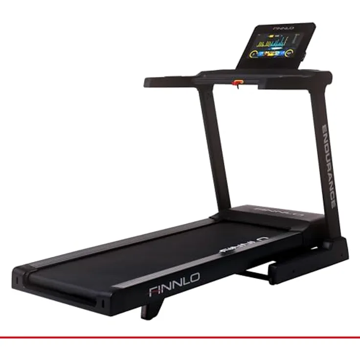 HAMMER Finnlo Laufband Endurance TFT, 41 Programme, 24 km/h, Kinomap und Zwift kompatibel, 15.1 Zoll TFT Monitor, 6,5 PS Motor, Bluetooth, 2 USB-Anschlüsse