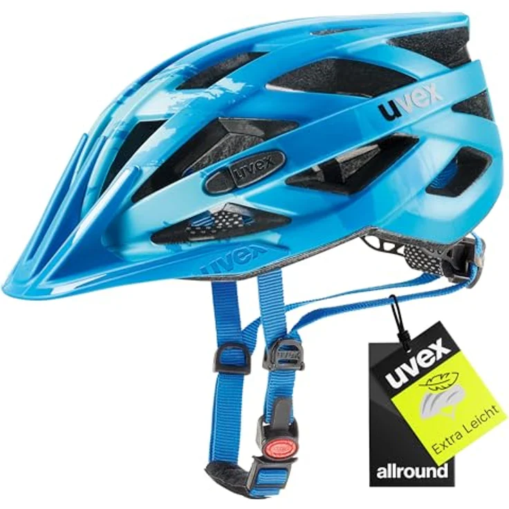Uvex Fahrradhelm I-VO CC, LightBlue-Blue Mat, 52-57 cm - Mattes Design, abnehmbares Visier, nur 225g - Preisvergleich – Bild 2