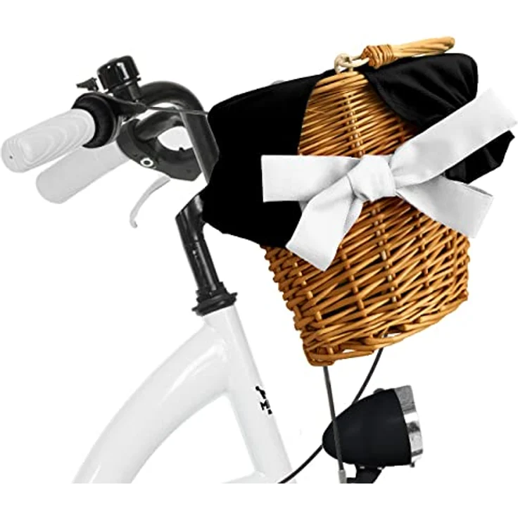 Milordbikes City-Fahrrad, Weiß, 46 cm, leichtes Metall, Freizeit- und Sportbike mit hinterem Träger und Aluminiumfelgen – Bild 6