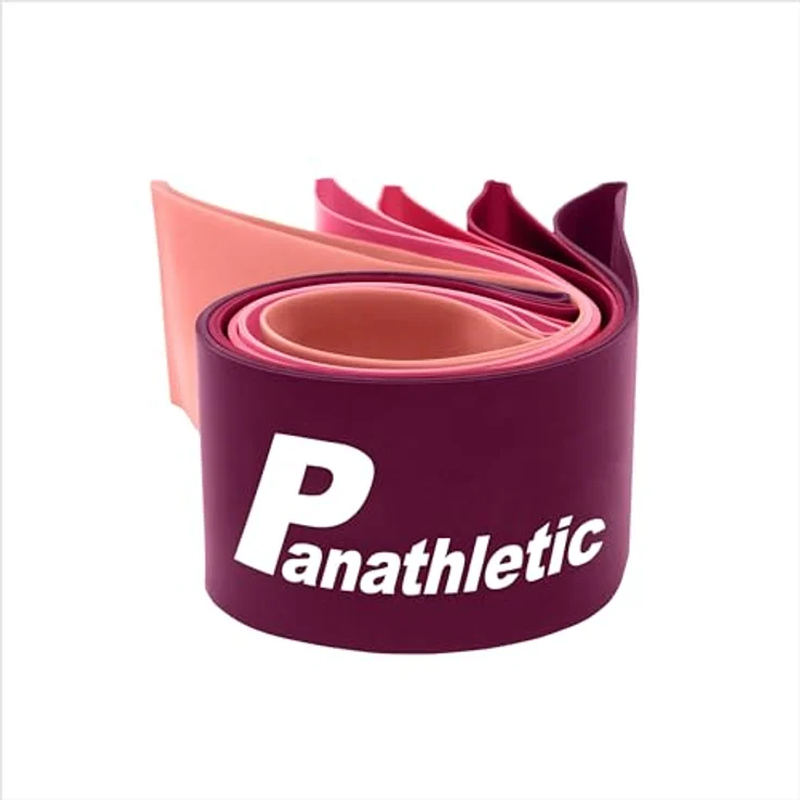 Panathletic Fitnessbänder 5er Set, 5 verschiedene Stärken, Übungsanleitung, E-Book auf Deutsch, Tragebeutel, 100% Naturlatex – Bild 4